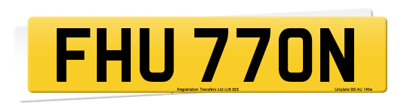 Registration number FHU 770N